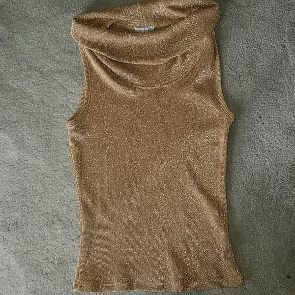 no brand Sweaters - Dressy gold sleeveless top
